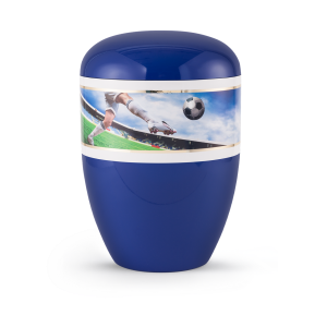 Editon Fußball, blau / weiß, Fußballband, biol. abbaub.