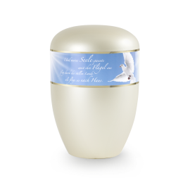 Edition Poesie, perlmutt champagner , Taube, Und meine Seele spannte…,  biol. abbaub. Edition Poesie, perlmutt champagner , Taube, Und meine Seele spannte…,  biol. abbaub.