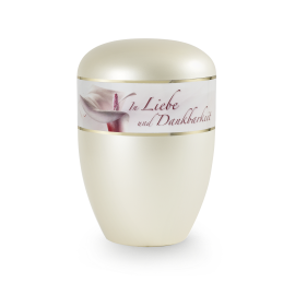 Edition Poesie, perlmutt champagner , Calla, In Liebe und Dankbarkeit…,  biol. abbaub. Edition Poesie, perlmutt champagner , Calla, In Liebe und Dankbarkeit…,  biol. abbaub.