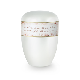 Edition Poesie, perlmutt , Rosen, Ich gehe zu denen…,  biol. abbaub.