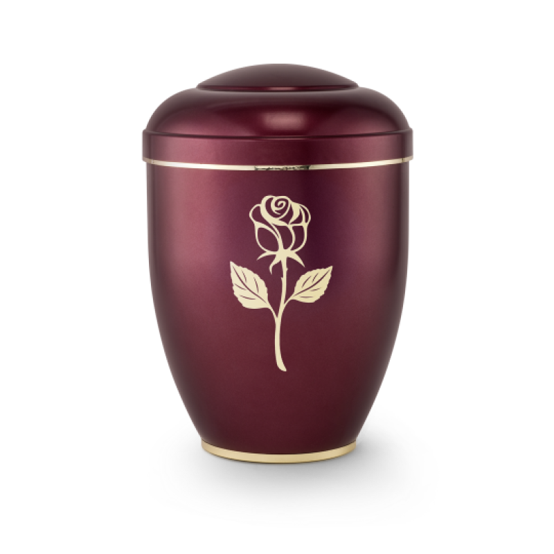 Edition Creatio, perlmutt weinrot, Fuß poliert, Rose