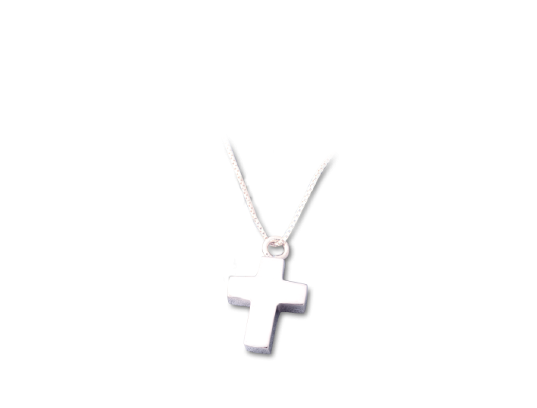 Am-Urn-Let, Kreuz, Sterlingsilber in Samtdose Am-Urn-Let, Kreuz, Sterlingsilber in Samtdose