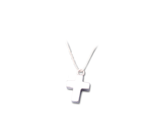 Am-Urn-Let, Kreuz, Sterlingsilber in Samtdose