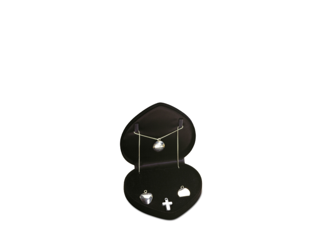 Schaudose, 4-Silber-Medaillons sortiert, 1 Kette Schaudose, 4-Silber-Medaillons sortiert, 1 Kette