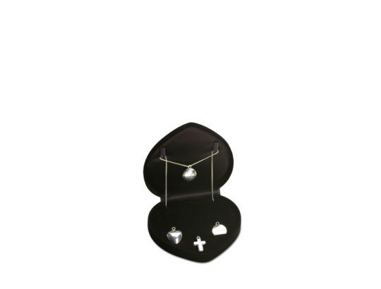 Schaudose, 4-Silber-Medaillons sortiert, 1 Kette