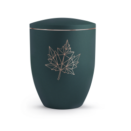 Edition Geometric, velvet petrol, kupferfarbenes Motiv Ahornblatt Edition Geometric, velvet petrol, kupferfarbenes Motiv Ahornblatt