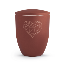 Edition Geometric, velvet rubin, kupferfarbenes Motiv Herz Edition Geometric, velvet rubin, kupferfarbenes Motiv Herz