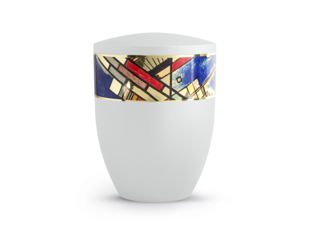 Edition Arte, Künstlerserie, weiß, umlaufendes Motiv Linien Edition Arte, Künstlerserie, weiß, umlaufendes Motiv Linien