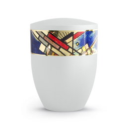 Edition Arte, Künstlerserie, weiß, umlaufendes Motiv Linien Edition Arte, Künstlerserie, weiß, umlaufendes Motiv Linien