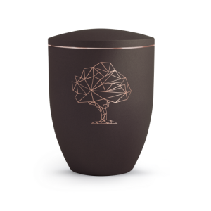 Edition Geometric, velvet siena, kupferfarbenes Motiv Baum