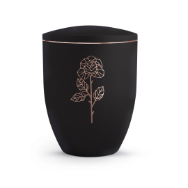 Edition Geometric, velvet schwarz, kupferfarbenes Motiv Rose Edition Geometric, velvet schwarz, kupferfarbenes Motiv Rose