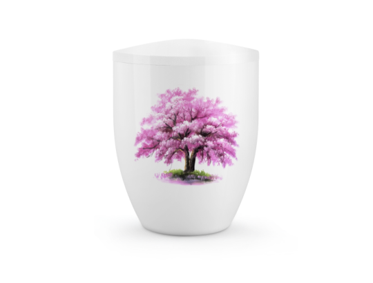 Edition Silva, Hochglanz weiß, Magnolienbaum, biol. abbaub.