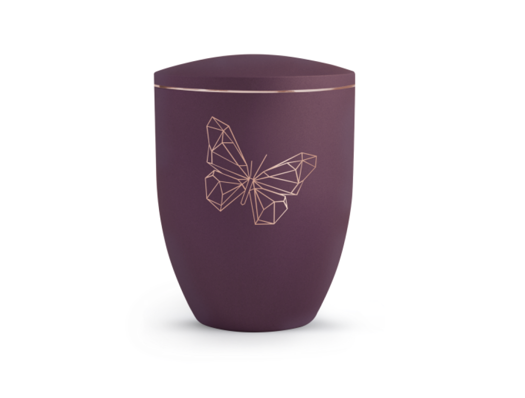 Edition Geometric, velvet berry, kupferfarbenes Motiv Schmetterling Edition Geometric, velvet berry, kupferfarbenes Motiv Schmetterling