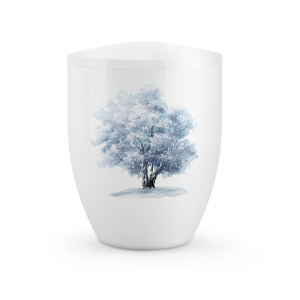 Edition Silva, Hochglanz weiß, Winterbaum, biol. abbaub.