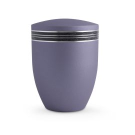 Edition Krypta, Samton Lavendel, mattsilber eingefasstes schwarzes Mosaikzierband, biol. abbaub. Edition Krypta, Samton Lavendel, mattsilber eingefasstes schwarzes Mosaikzierband, biol. abbaub.