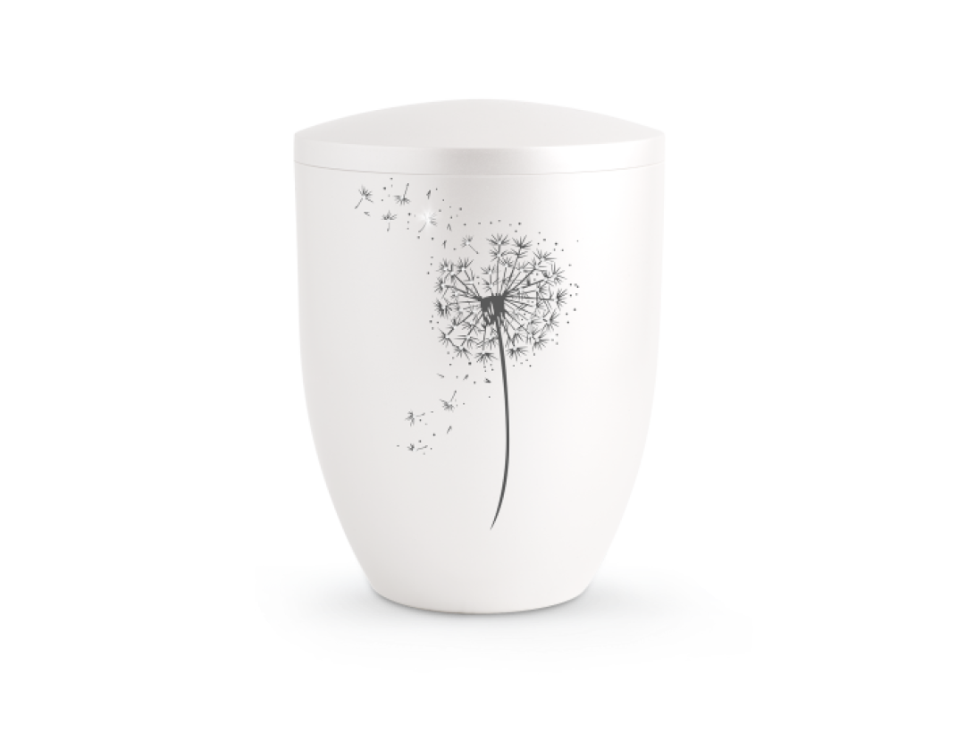 Edition Karat, perlmutt, Pusteblume, mit hochwertigen Kristallen besetzt, biol. abbaub. Edition Karat, perlmutt, Pusteblume, mit hochwertigen Kristallen besetzt, biol. abbaub.