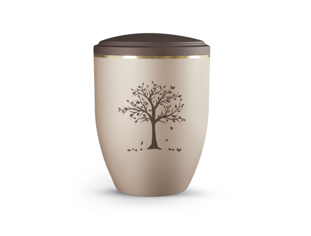 Edition La Vida, champagner/siena, Baum Herbst siena, biol. abbaub.