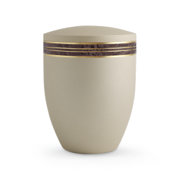 Edition Krypta, Samton Champagner, Strukturband braun mattgolden eingefasst, biol. abbaub. Edition Krypta, Samton Champagner, Strukturband braun mattgolden eingefasst, biol. abbaub.