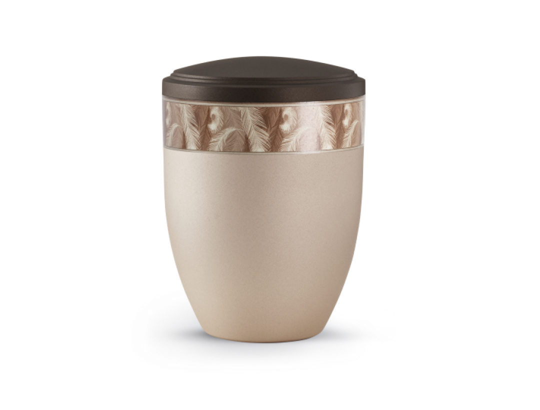 Edition Papyrus, velvet champagner/siena, Federndekor