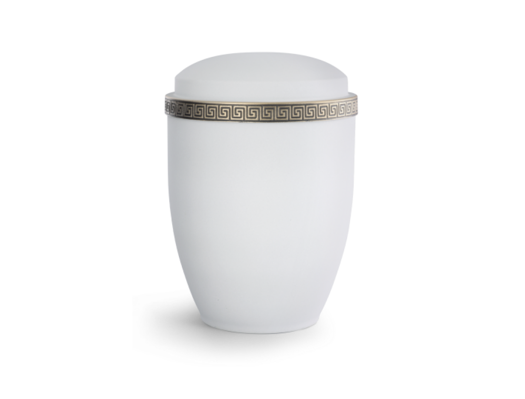 Edition Athena, Samton weiß, Mäanderprägung, Cestal Edition Athena, Samton weiß, Mäanderprägung, Cestal