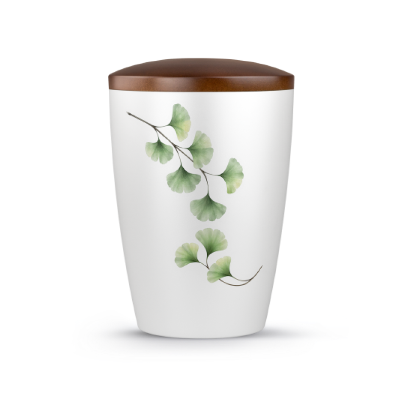 Edition Aurelia, Perlmutt weiss/dunkler Ahorn, Ginkgo