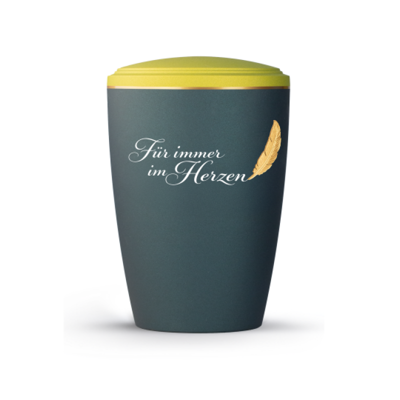 Edition Plumea, Petrol/Peridot, goldene Textfeder