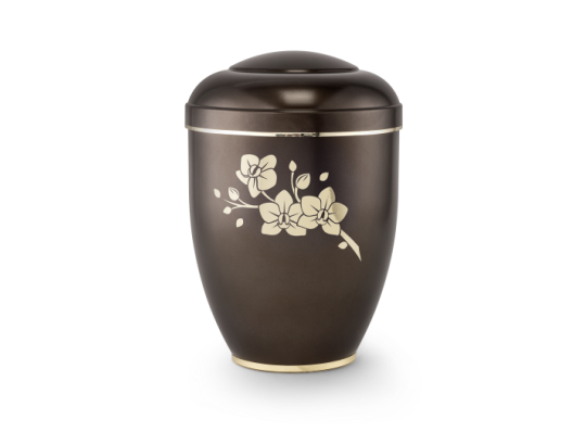 Edition Creatio, perlmutt chocolat, Fuß poliert, Orchidee, biol. abbaub.