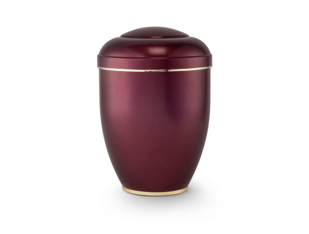 Edition Creatio, perlmutt weinrot, Fuß poliert, biol. abbaub. Edition Creatio, perlmutt weinrot, Fuß poliert, biol. abbaub.