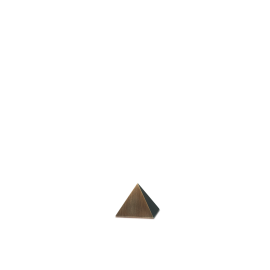 Microurne, Pyramidenform, Messing, galvanisch gefärbt Microurne, Pyramidenform, Messing, galvanisch gefärbt