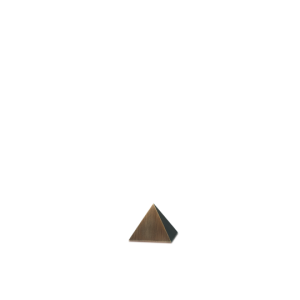 Microurne, Pyramidenform, Messing, galvanisch gefärbt