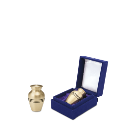 Kleinurne Messingguss Zierriefen inkl. Samtdose, 0,1 ltr.