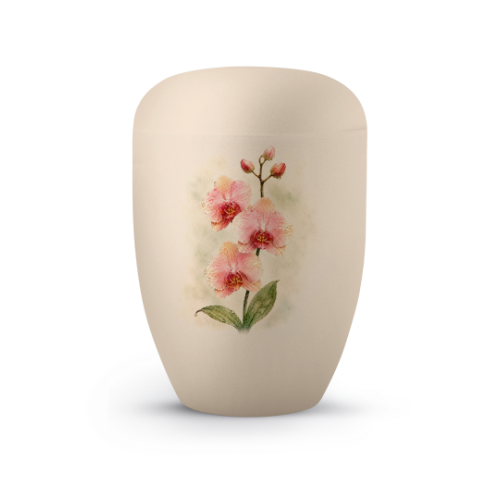 Editon Horizon, Samton creme, mit Aufdruck Orchidee