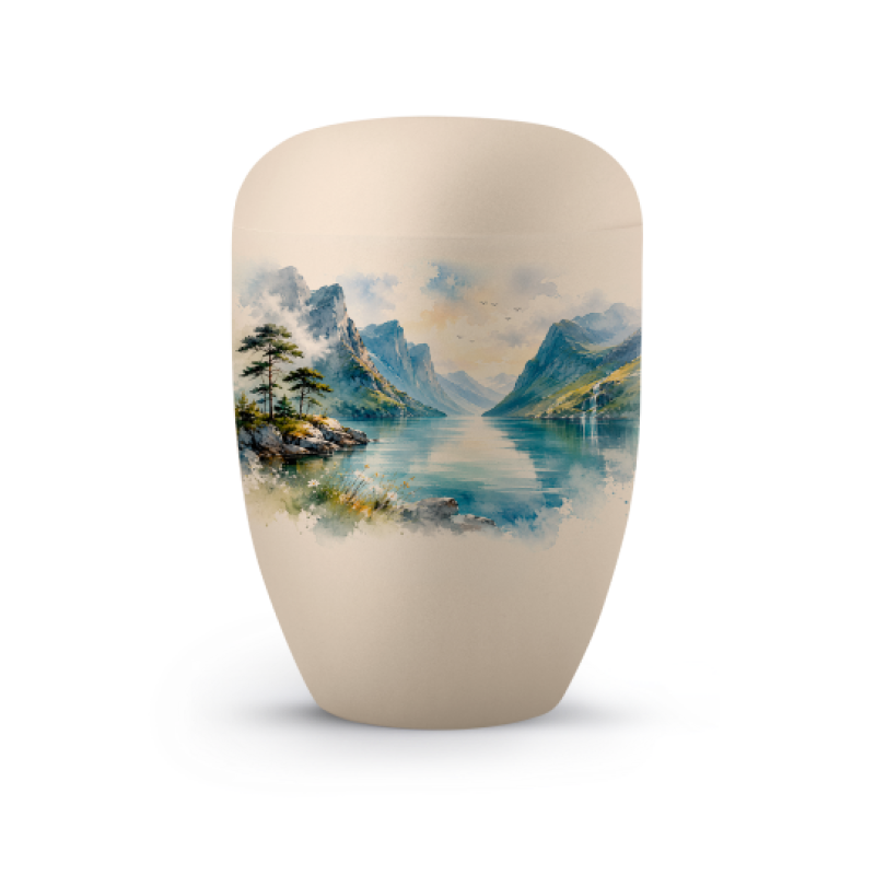 Editon Horizon, Samton creme, mit Aufdruck Fjord