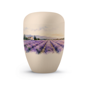Editon Horizon, Samton creme, mit Aufdruck Lavendelfeld