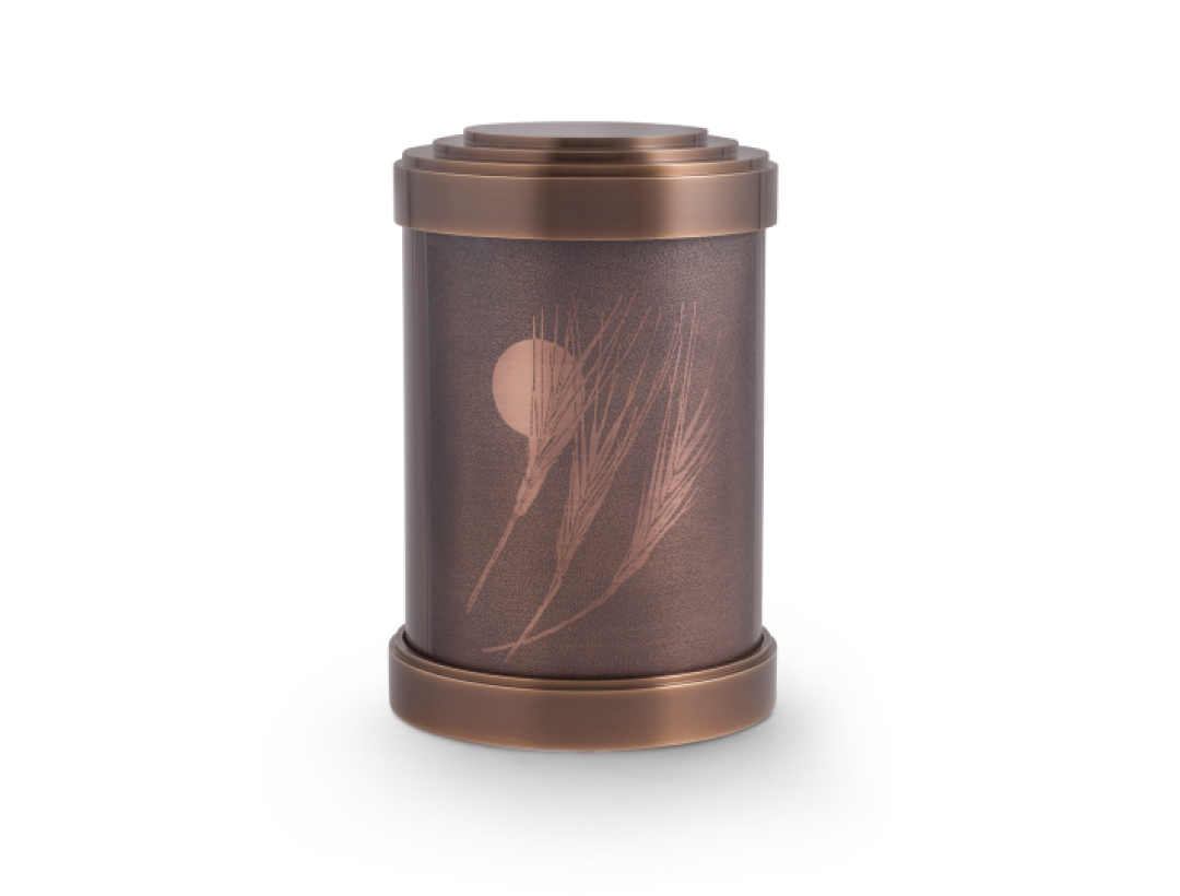 Metallguss, Mantel Kupfer mit Motiv Ähren Metallguss, Mantel Kupfer mit Motiv Ähren