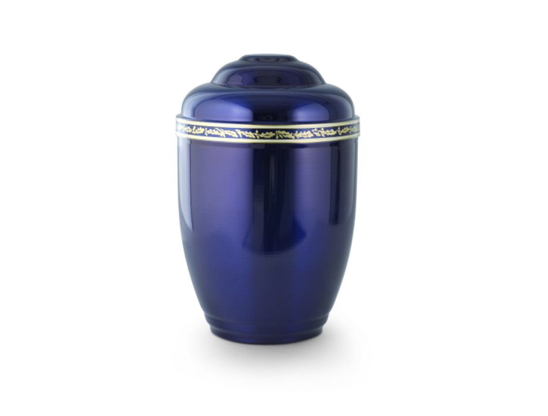 Kupfer, kobaltblau, Eichenlaubfries Kupfer, kobaltblau, Eichenlaubfries