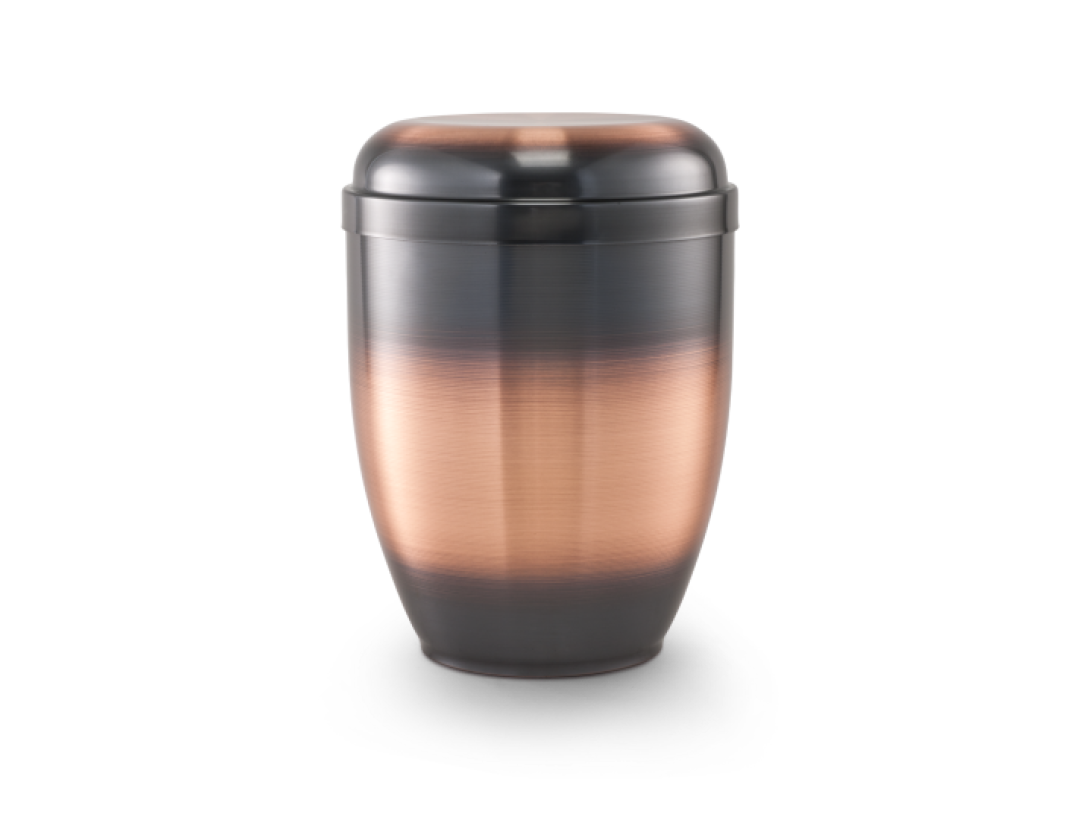 Kupfer, abgestuft galvanisch gefärbt