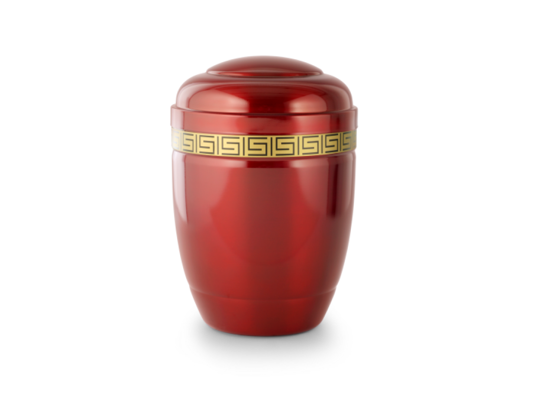 Stahl, rot lackiert, Mäander