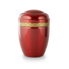 Stahl, rot lackiert, Mäander