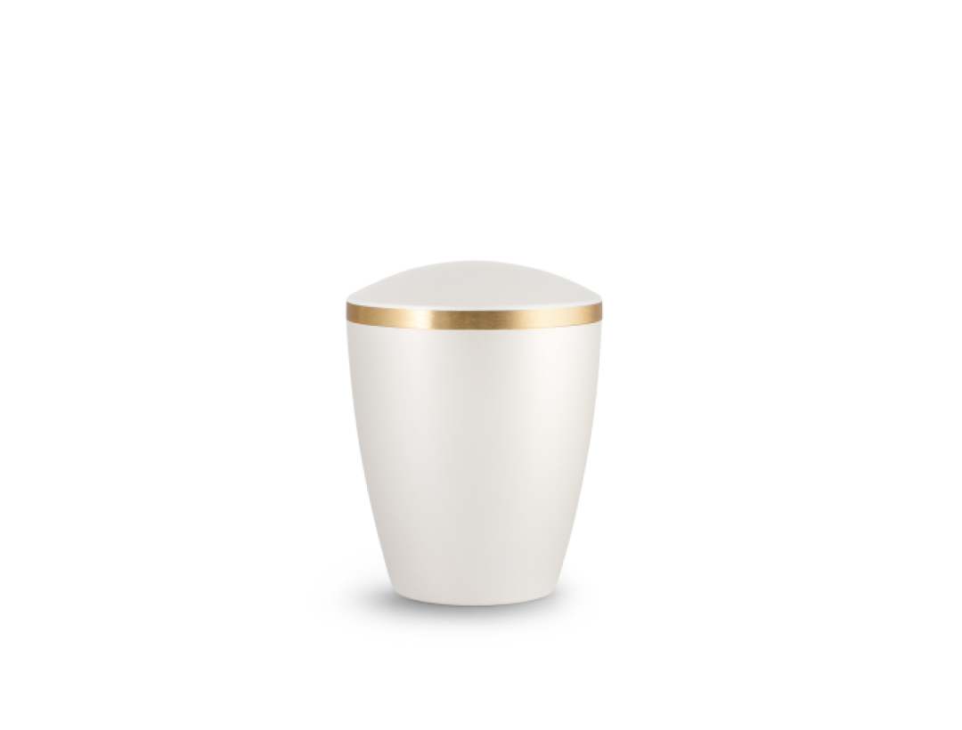 Edition Kleinurne, perlmutt, Goldband gebürstet, biol. abbaub.