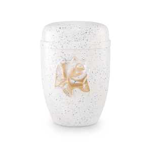 Stahl, weiß-blau gesprenkelt Rosenblüte