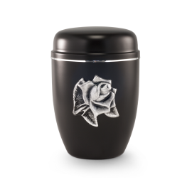 Cestal, schwarz, Silberstreifen, Rosenblüte Cestal, schwarz, Silberstreifen, Rosenblüte