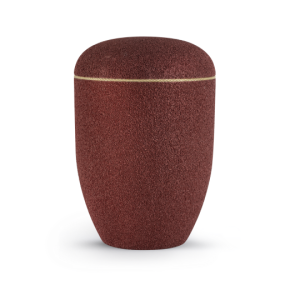 Edition Rocka, mit Sand beschichtet, velvet rubin, mit Baumwollkordel verziert