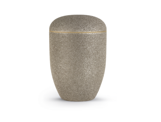 Edition Rocka, mit Sand beschichtet, velvet champagner, mit Baumwollkordel verziert