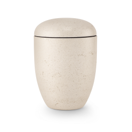 Terra-Jura Urne Edition Rocka, creme, Steinoptik geschliffen, biol. abbaub. Terra-Jura Urne Edition Rocka, creme, Steinoptik geschliffen, biol. abbaub.