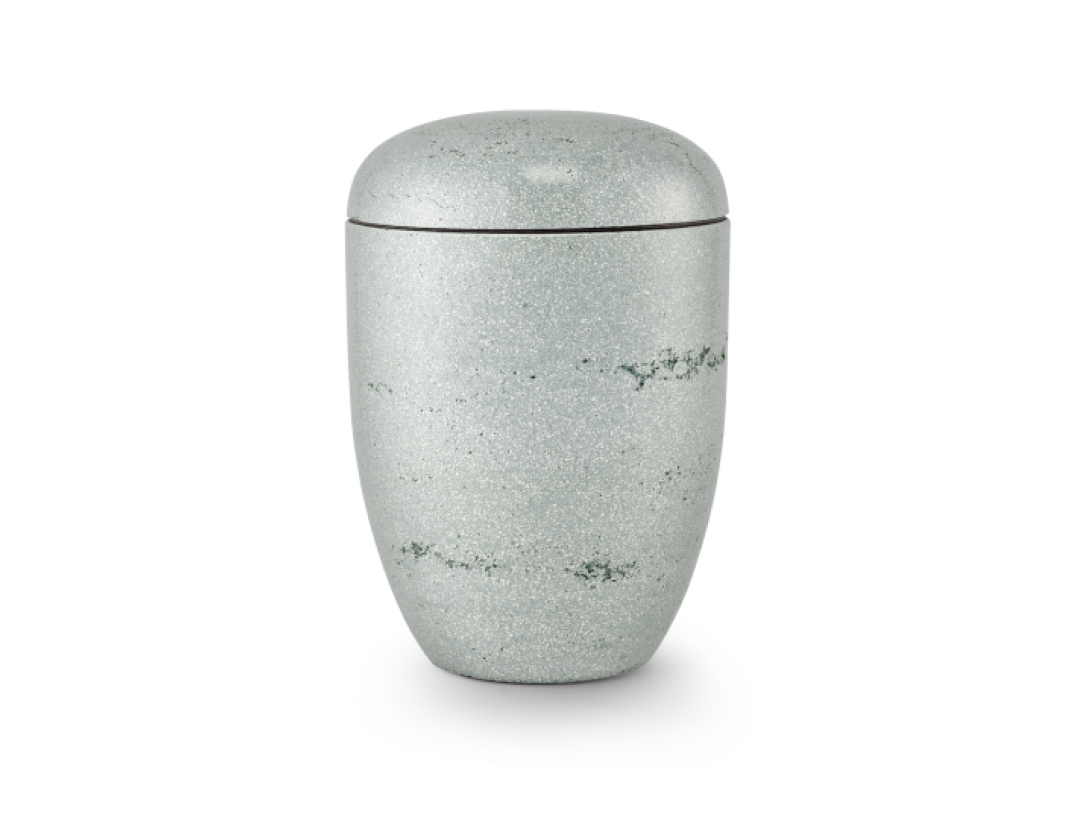 Terra-Jura Urne Edition Rocka, grün, Steinoptik geschliffen, biol. abbaub.