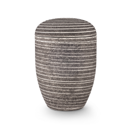 Terra-Jura Urne Edition Rocka, grau, gerillte Oberfläche in Steinoptik, biol. abbaub.