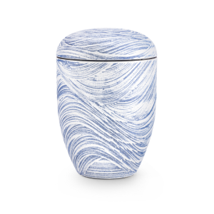 Edition Rocka, blau, Wellenmuster in Steinoptik, biol. abbaub.