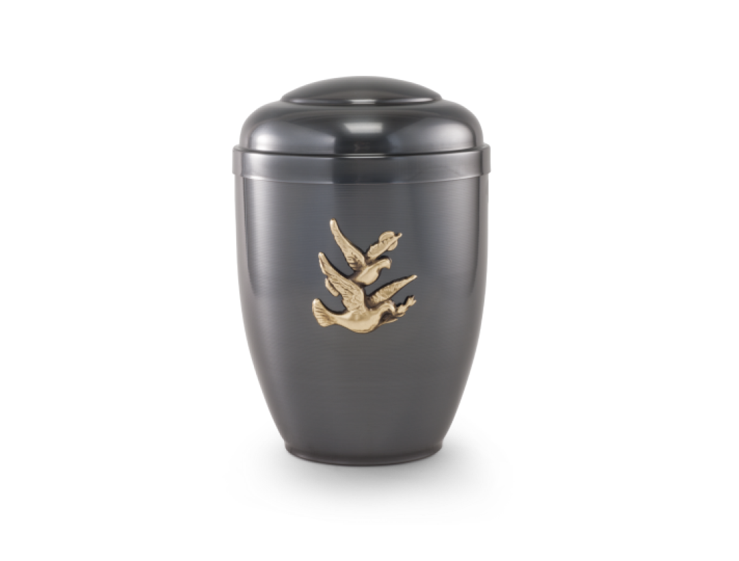 Kupfer, galvanisch gefärbt Messingemblem Vogelzug Kupfer, galvanisch gefärbt Messingemblem Vogelzug