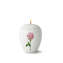 Edition Bianco, weiß - Gedenklicht, Rose, Keramik Edition Bianco, weiß - Gedenklicht, Rose, Keramik